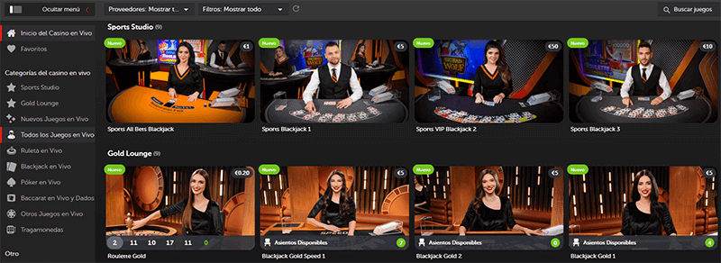 Casino en Vivo de Betsafe