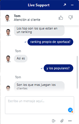 Chat en Vivo de Sportaza