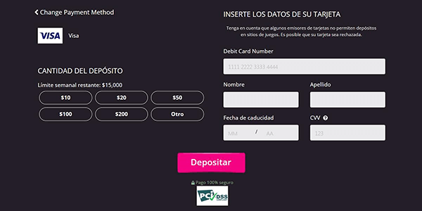 Depositar en Playgrand