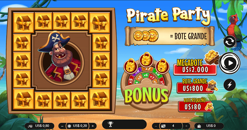 Juego Scrach Pirate Party