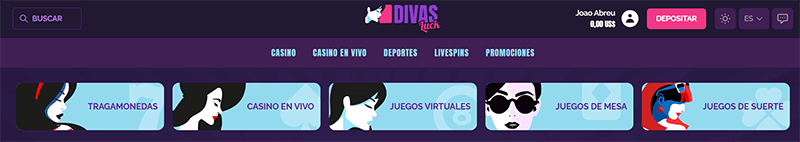 Plataforma Divas Luck