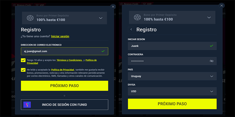 Registro en Rabona Uruguay